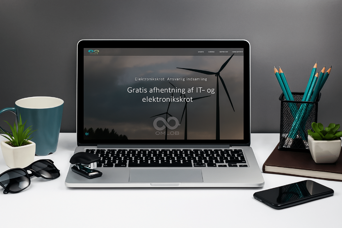 TinySEO portfolio Omløb.dk - website vist på en MacBook Pro